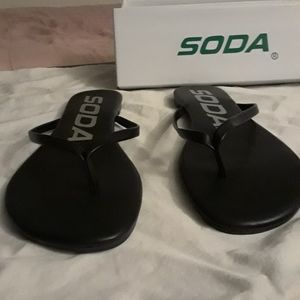 Black Soda Flip Flop sandals